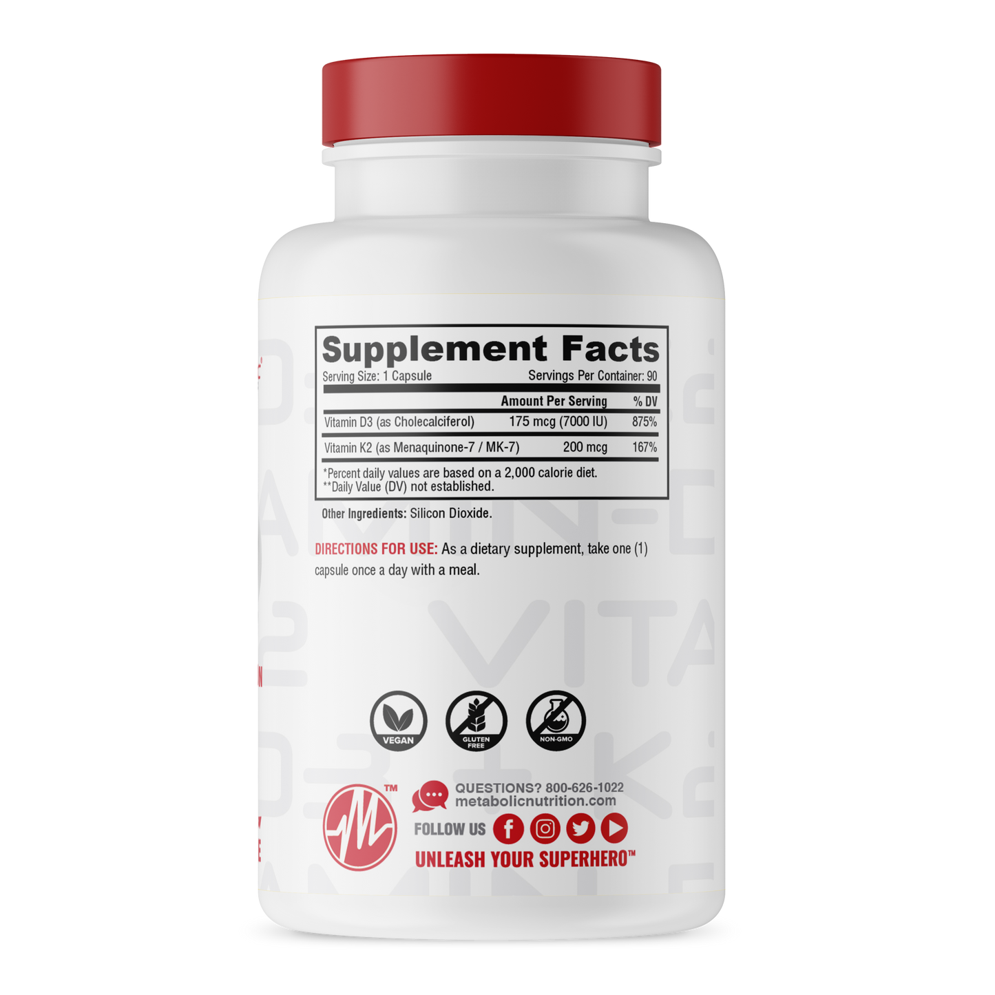 Metabolic Nutrition Vitamin D3+K2