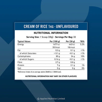 Applied Nutrition Cream of Rice