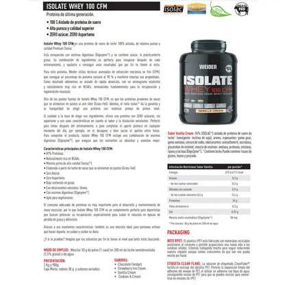 Weider Isolate Whey 100 CFM