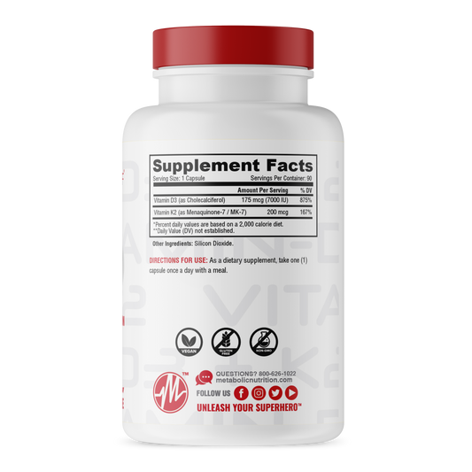 Metabolic Nutrition Vitamin D3+K2